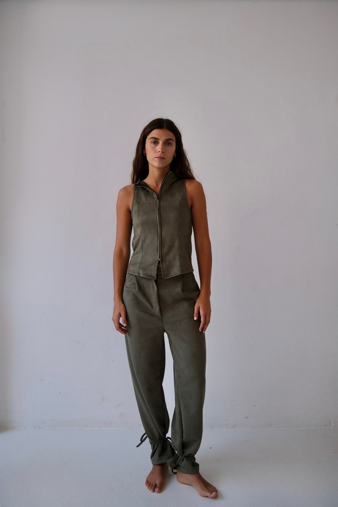 Velvet Green Pants