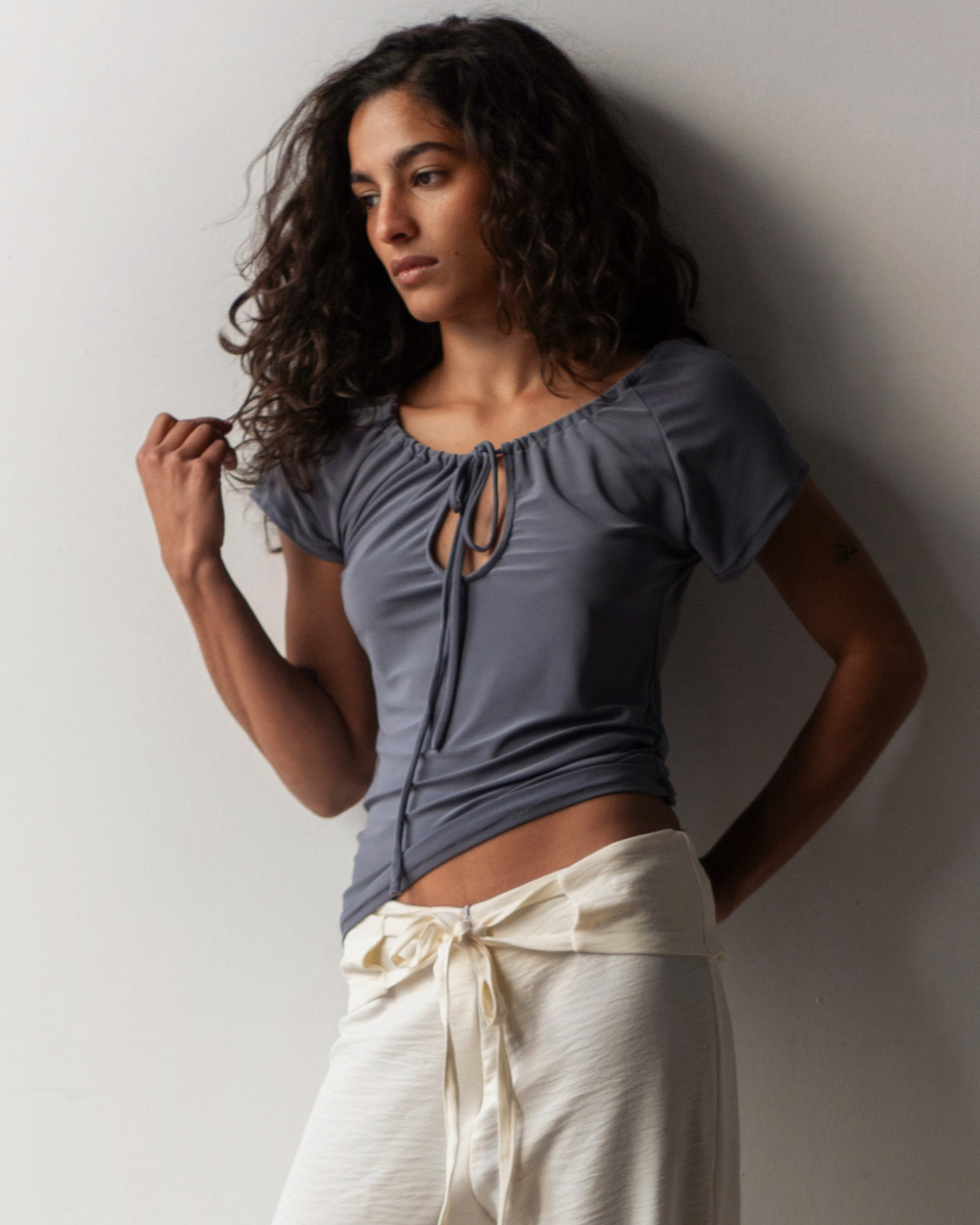 Alegra Grey Top
