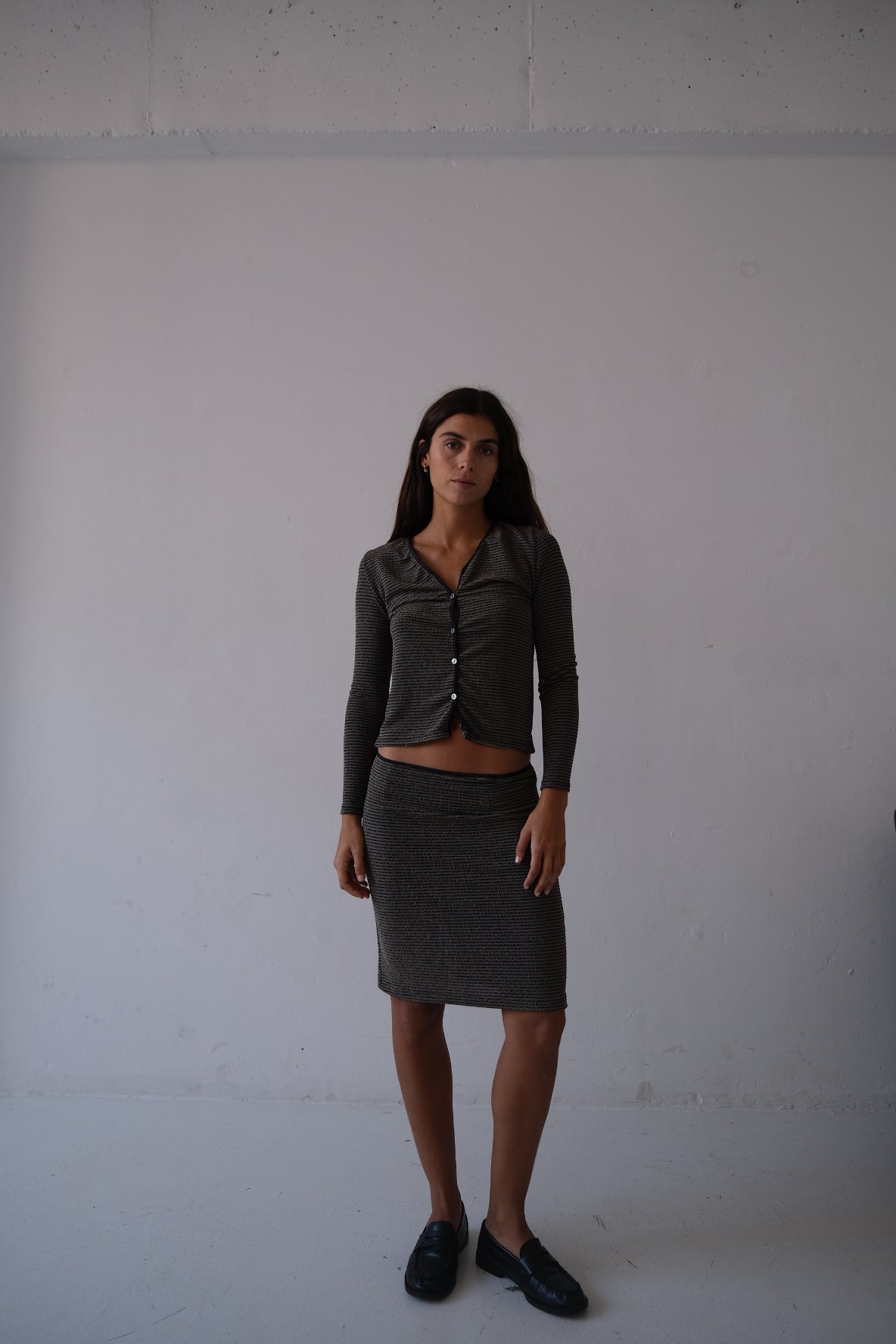 Silver Stripes Skirt