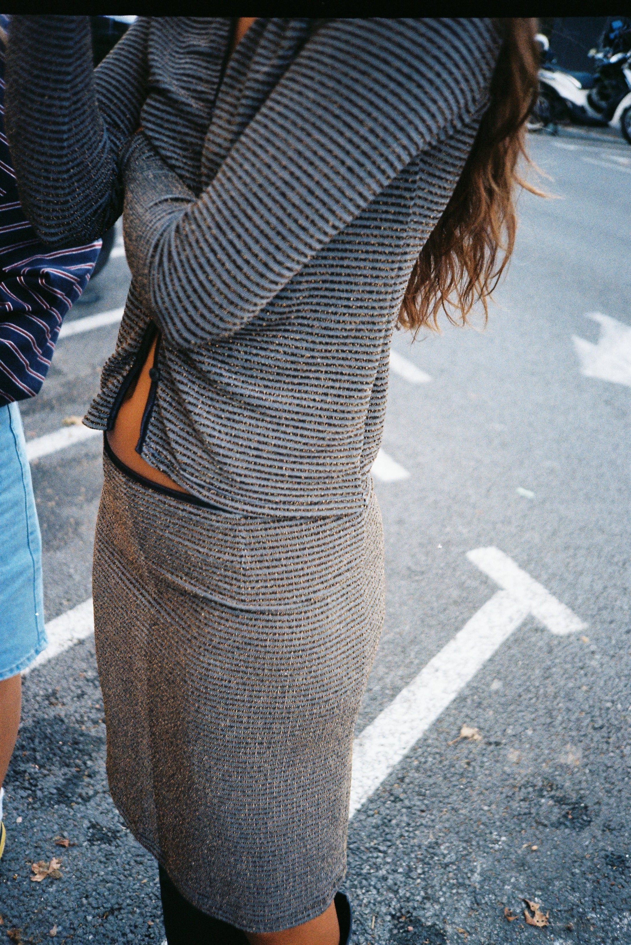 Silver Stripes Skirt