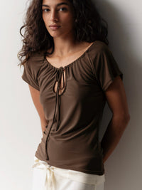 Alegra Brown Top