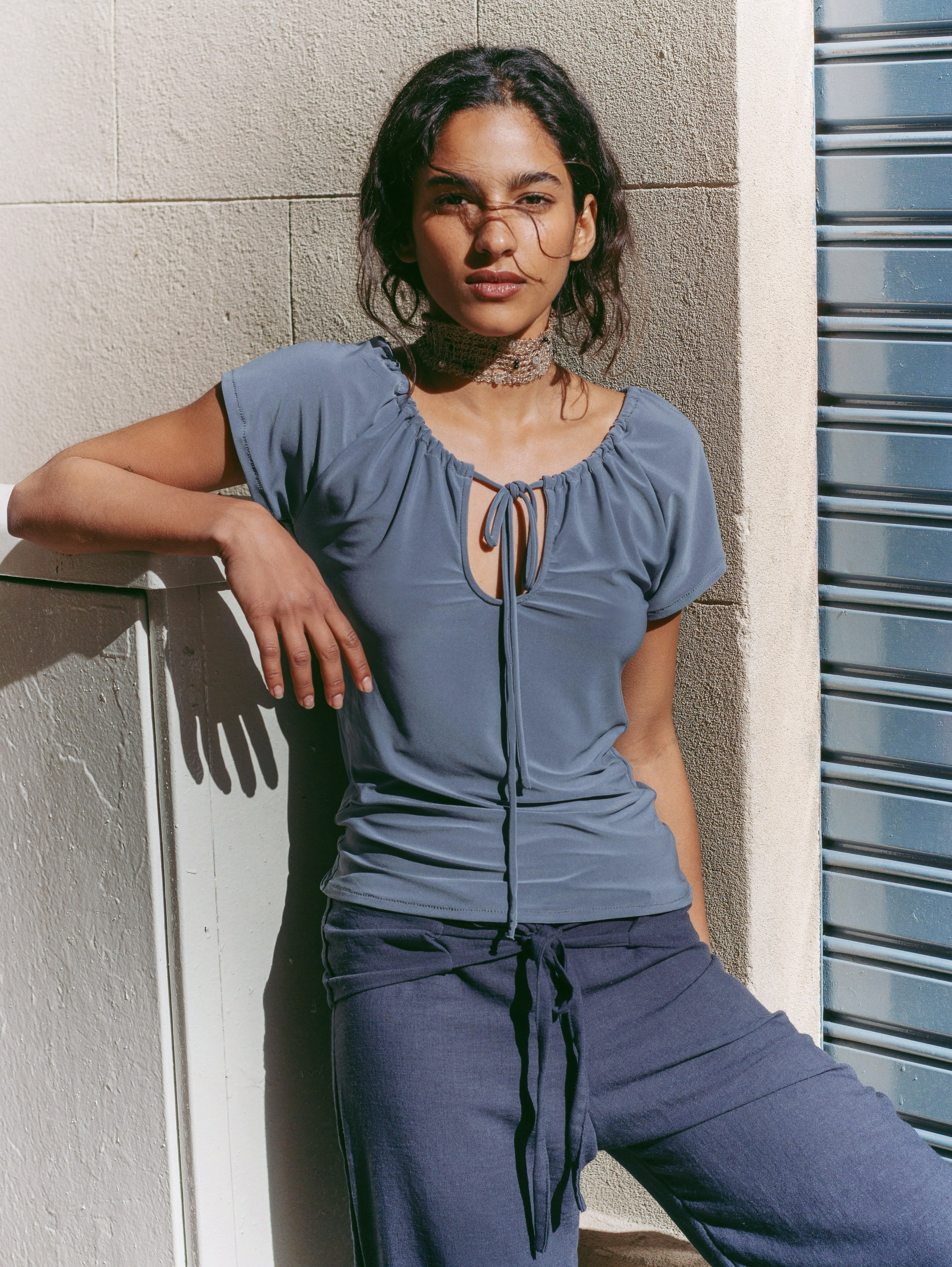 Alegra Grey Top